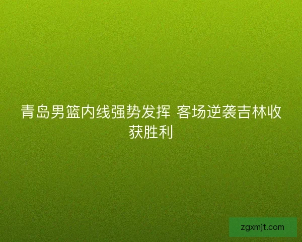 青岛男篮内线强势发挥 客场逆袭吉林收获胜利 青岛男篮内线强势发挥 客场逆袭吉林收获胜利